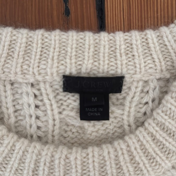 J.crew collection cable knit cashmere sweater medium - Picture 2 of 3